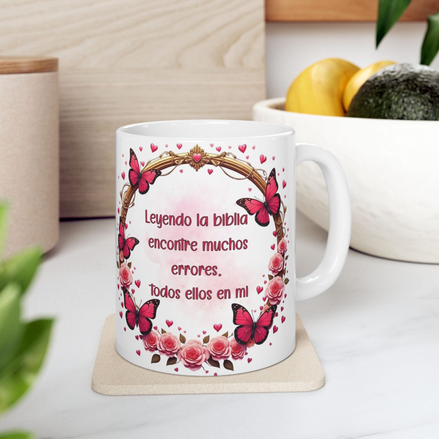 Leyendo la Biblia Encontre Muchos Errores, Todos Ellos en Mi, Taza de Ceramica de 11oz