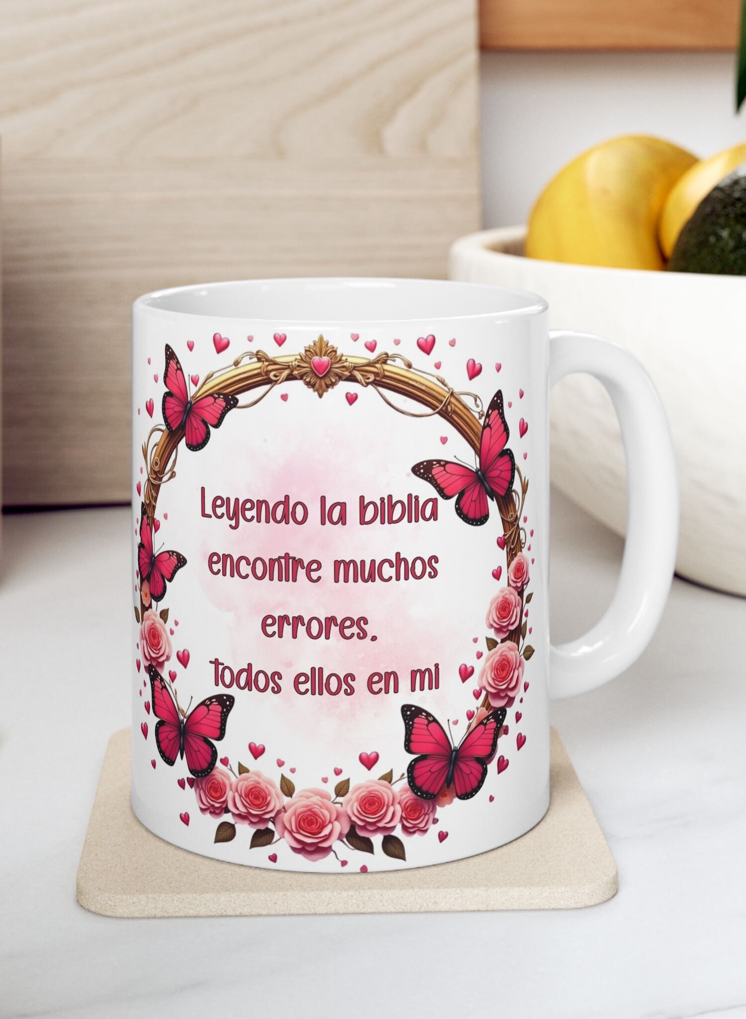 Leyendo la Biblia Encontre Muchos Errores, Todos Ellos en Mi, Taza de Ceramica de 11oz