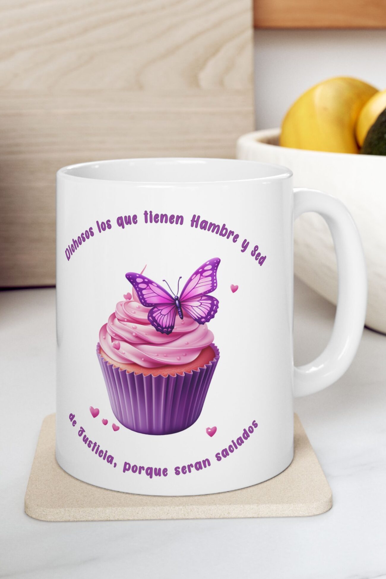 Dichosos los que Tienen Hambre y Sed de Justicia Taza de Ceramica