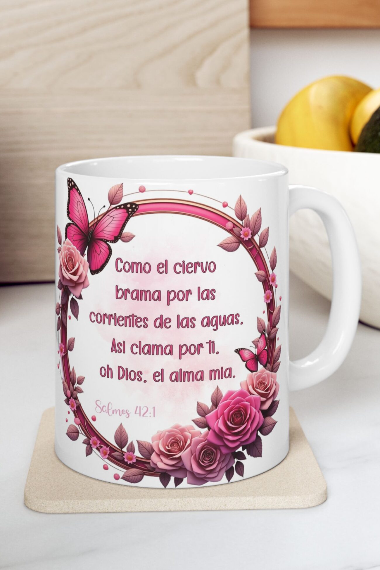 Como el Ciervo  Brama por las Corrientes de las Aguas Taza de Ceramica de 11oz