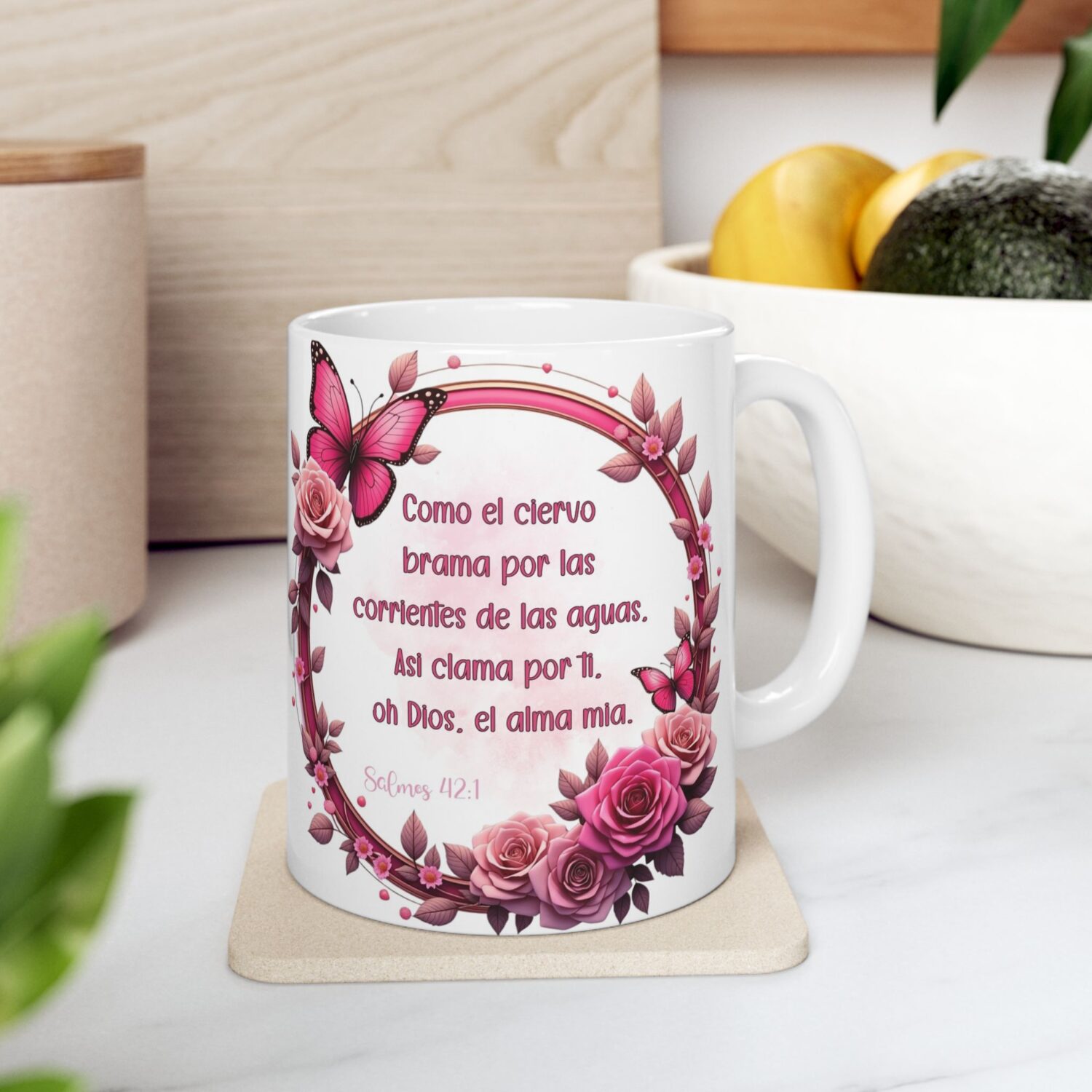 Como el Ciervo  Brama por las Corrientes de las Aguas Taza de Ceramica de 11oz