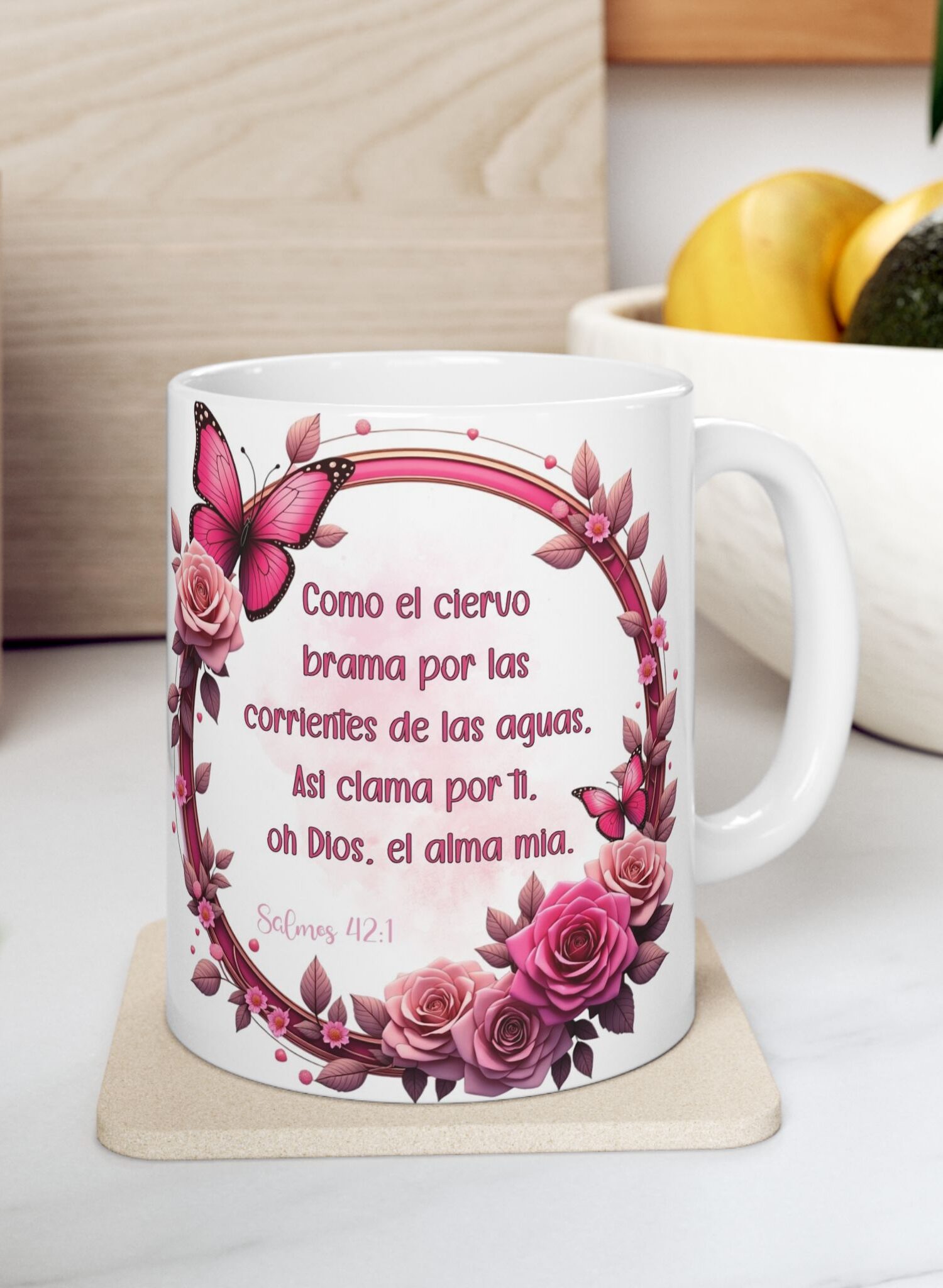 Como el Ciervo  Brama por las Corrientes de las Aguas Taza de Ceramica de 11oz