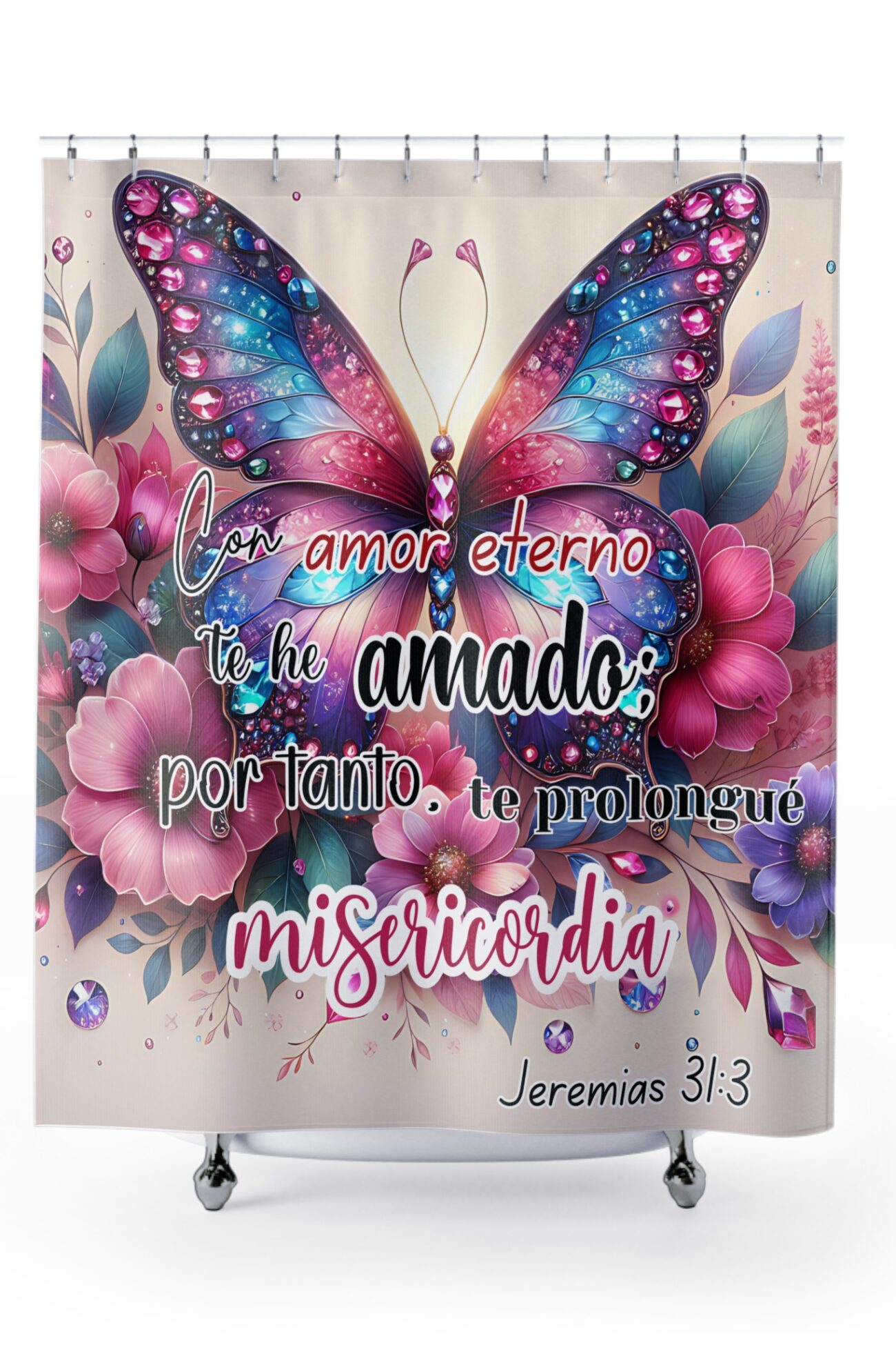 Jeremías 31:3 Cortina para Baño 71"x74"