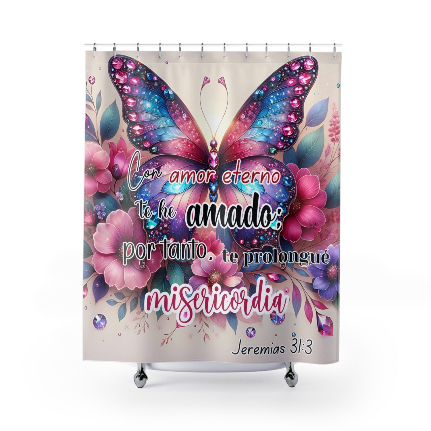 Jeremías 31:3 Cortina para Baño 71"x74"