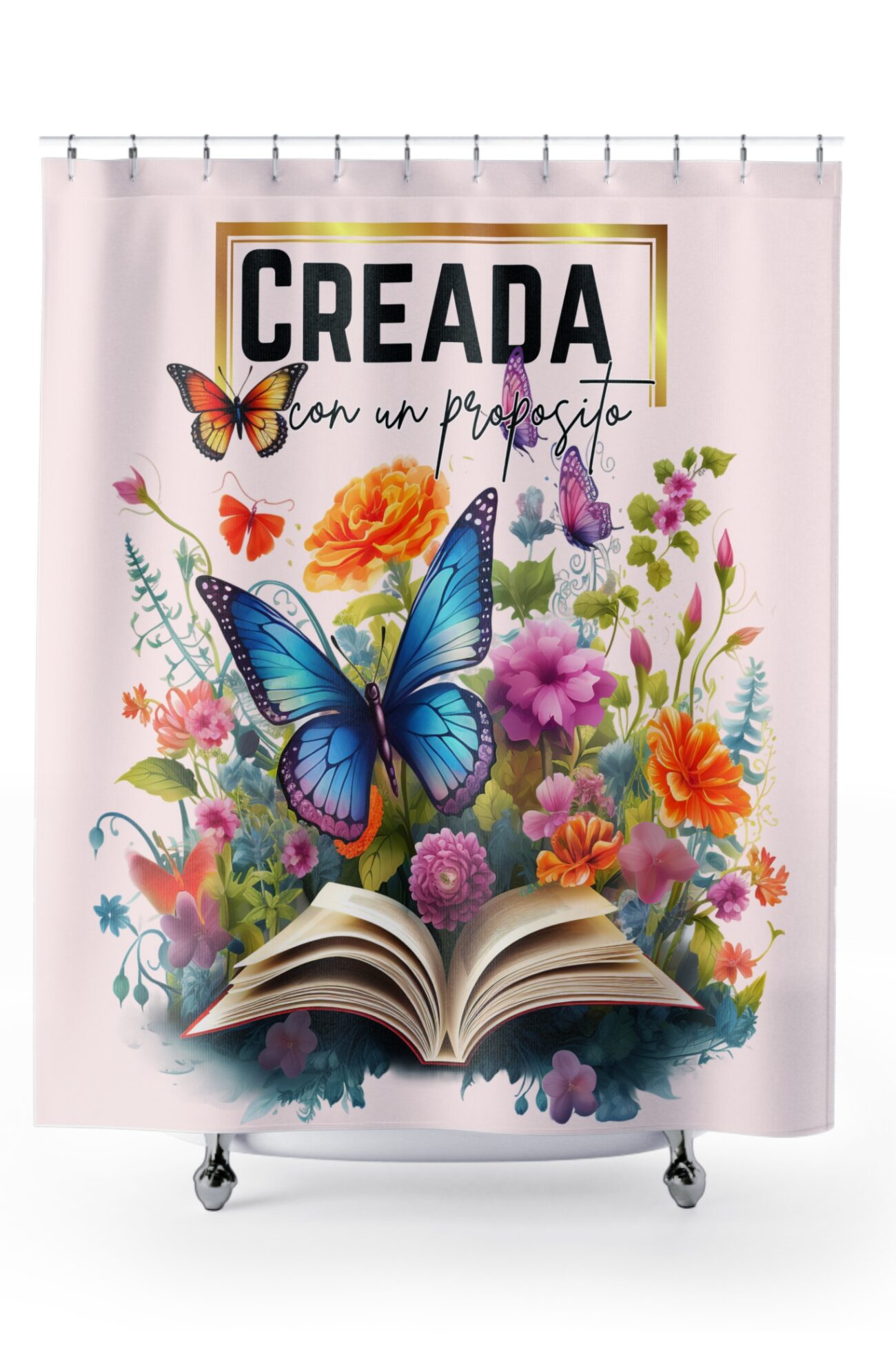 Creada Con un Propósito Cortina para Baño 71"x74"