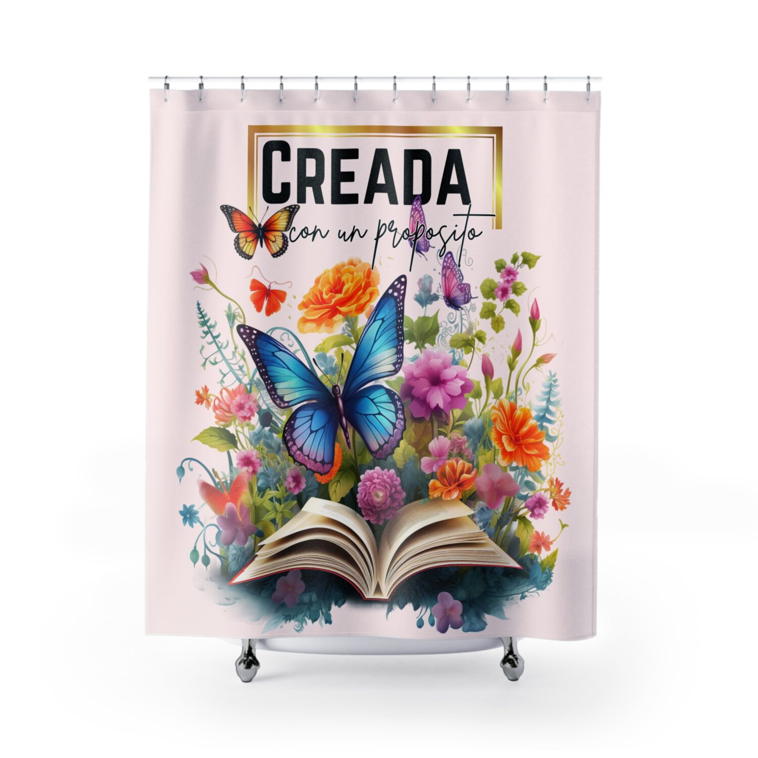 Creada Con un Propósito Cortina para Baño 71"x74"