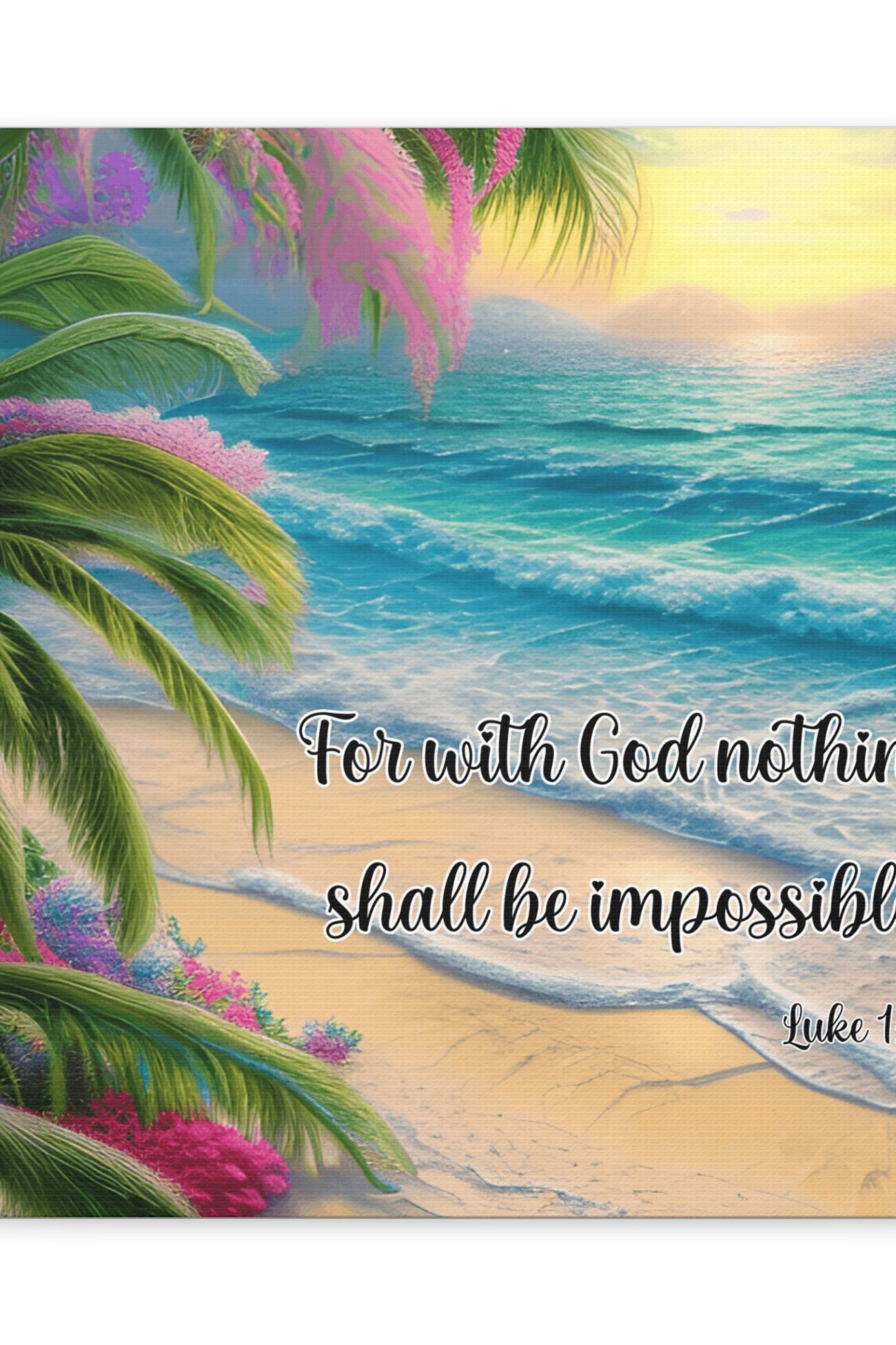 For With God Nothing Shall be Impossible Canva