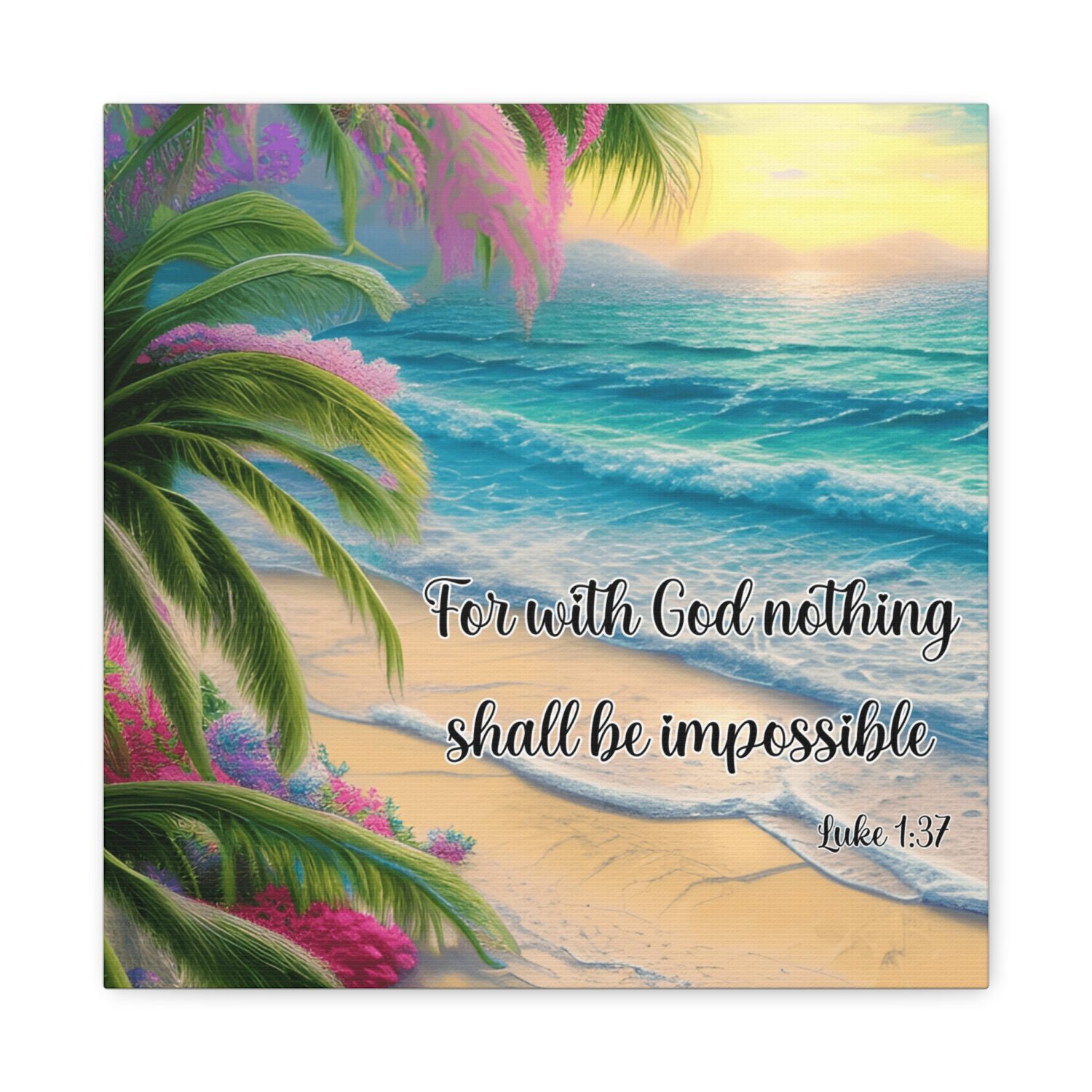 For With God Nothing Shall be Impossible Canva