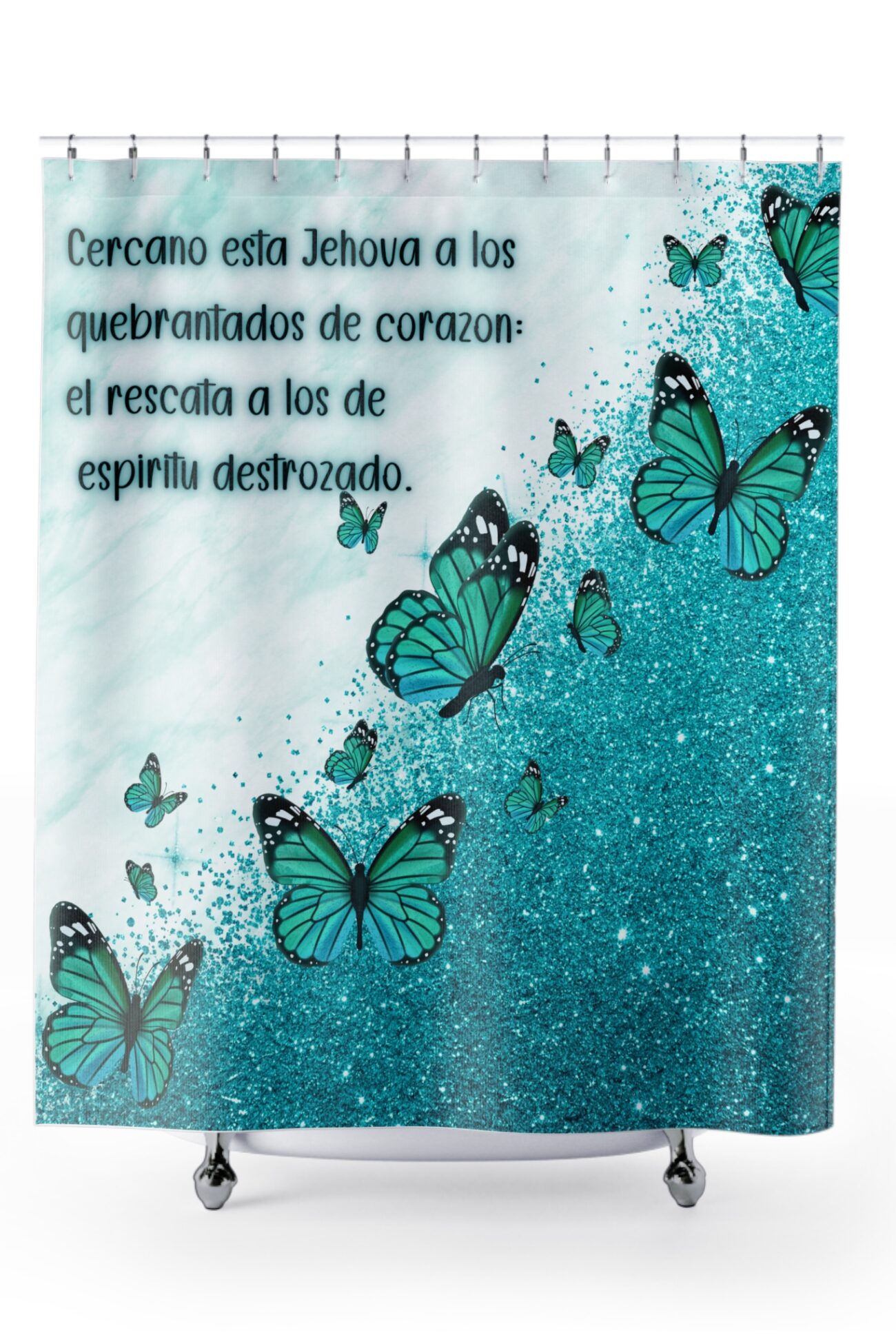 Cercano esta Jehova a los Quebrantados de Corazón Cortina para Baño 71"x74"