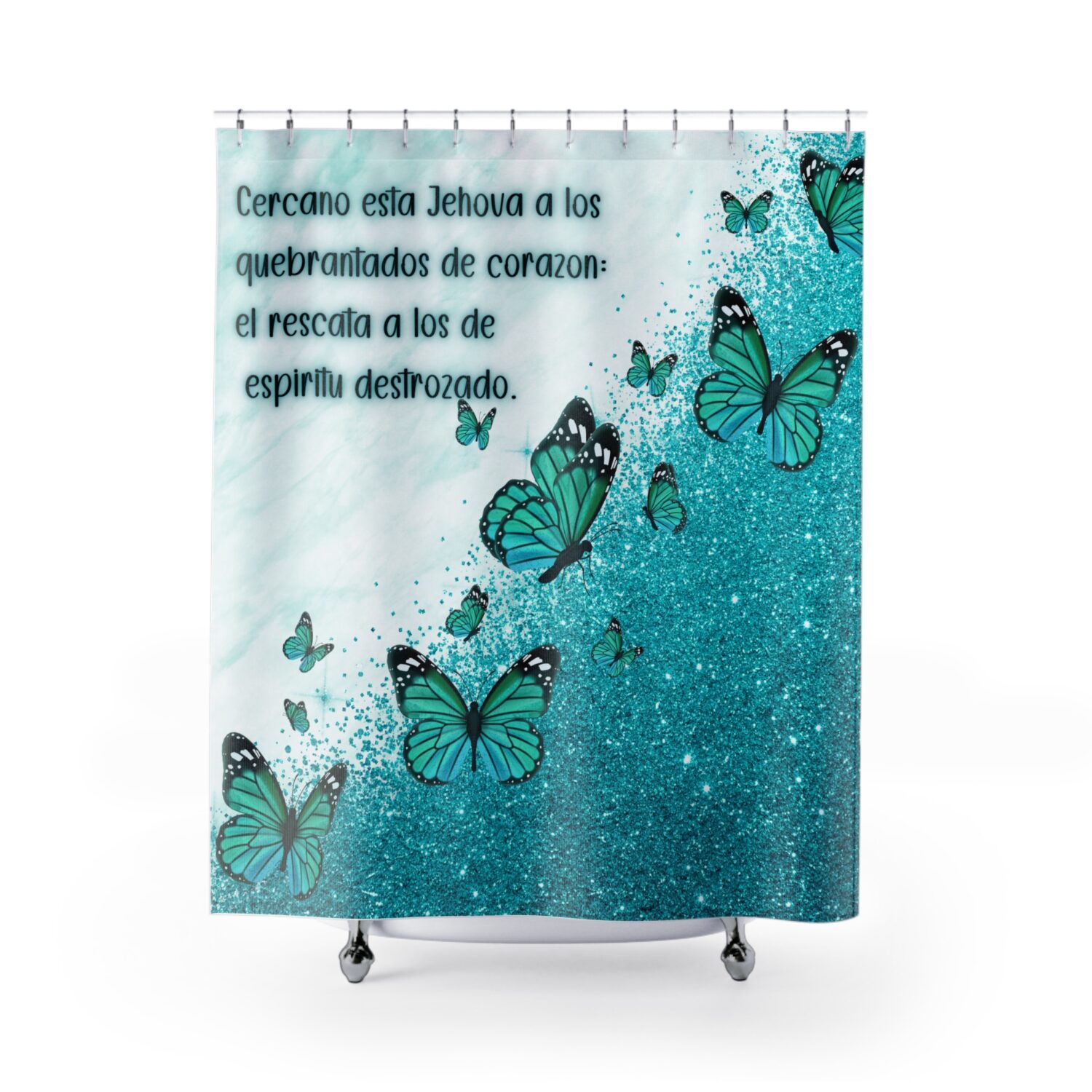 Cercano esta Jehova a los Quebrantados de Corazón Cortina para Baño 71"x74"