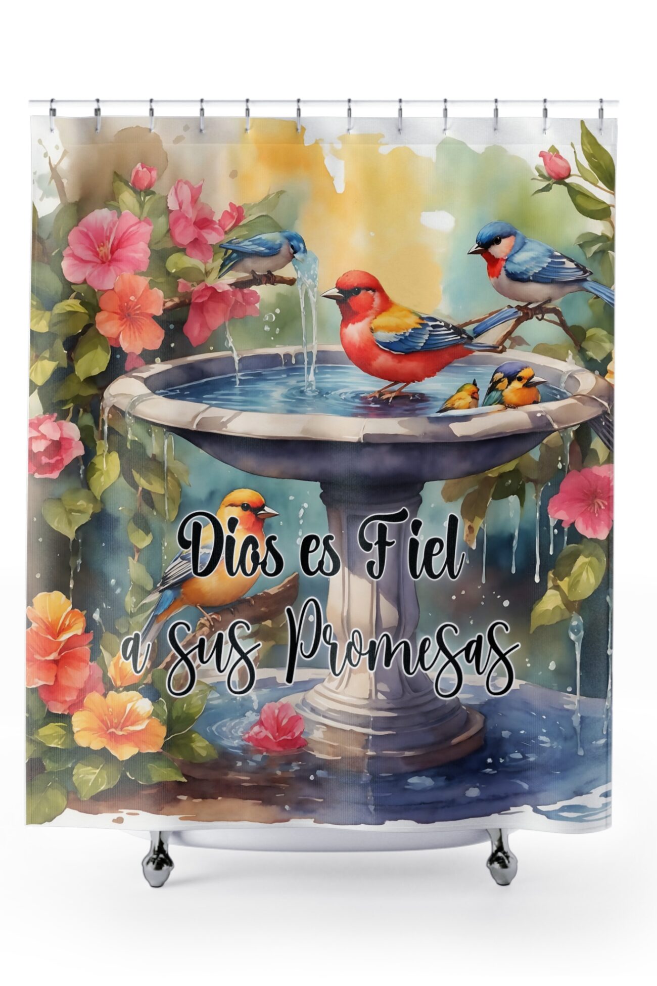 Dios es Fiel a sus Promesas Cortina para Baño 71"x74"