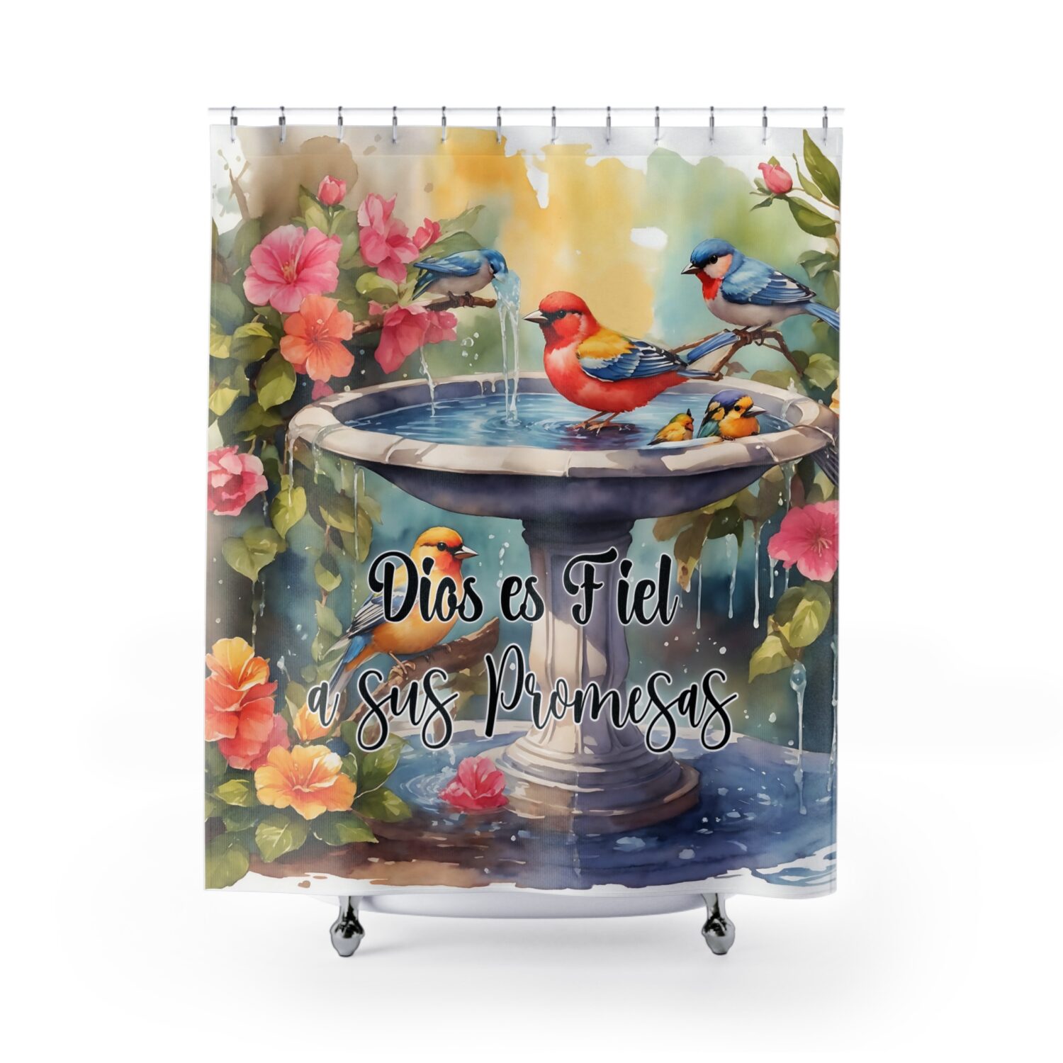 Dios es Fiel a sus Promesas Cortina para Baño 71"x74"