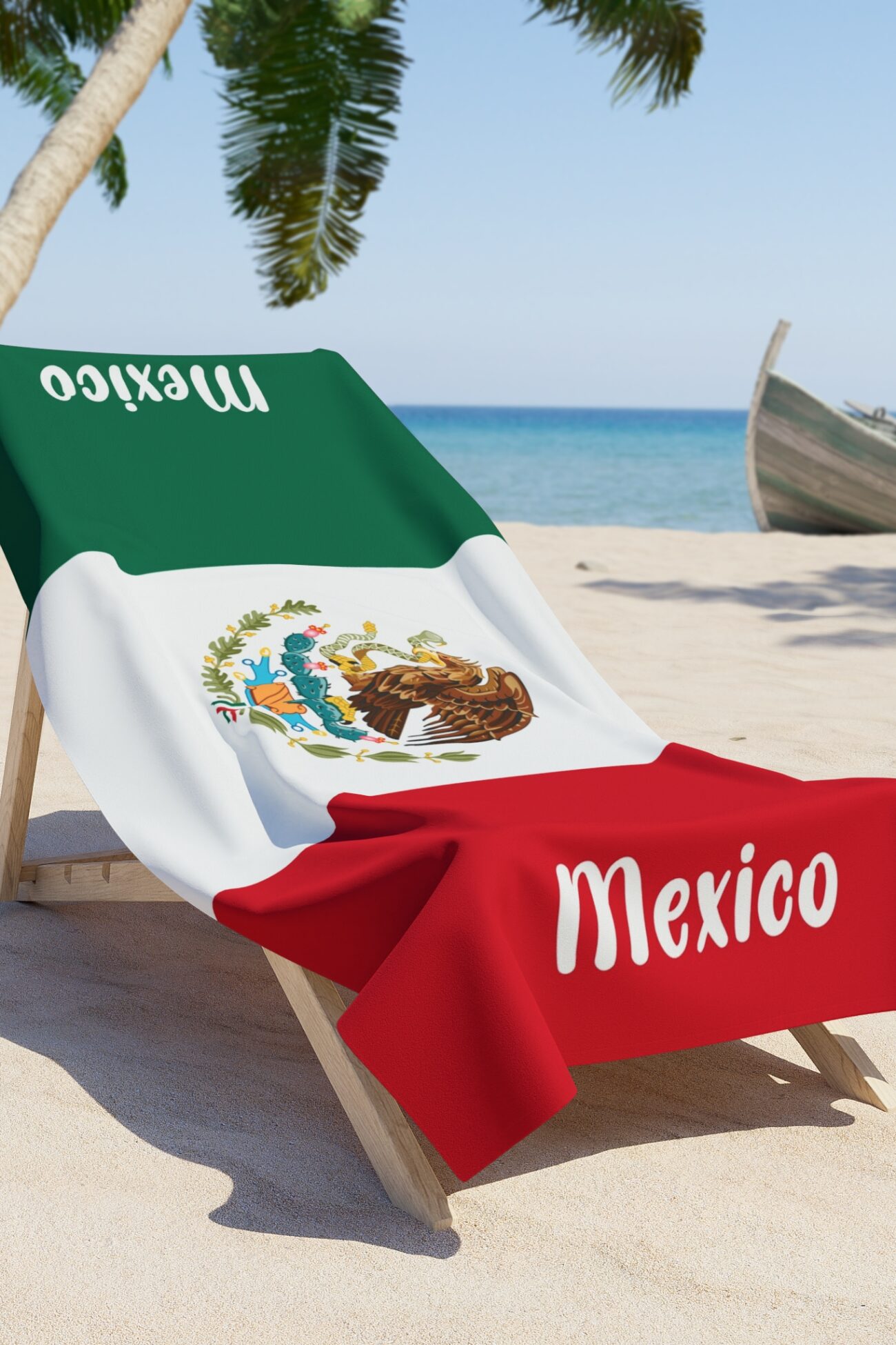Toalla con bandera de Mexico