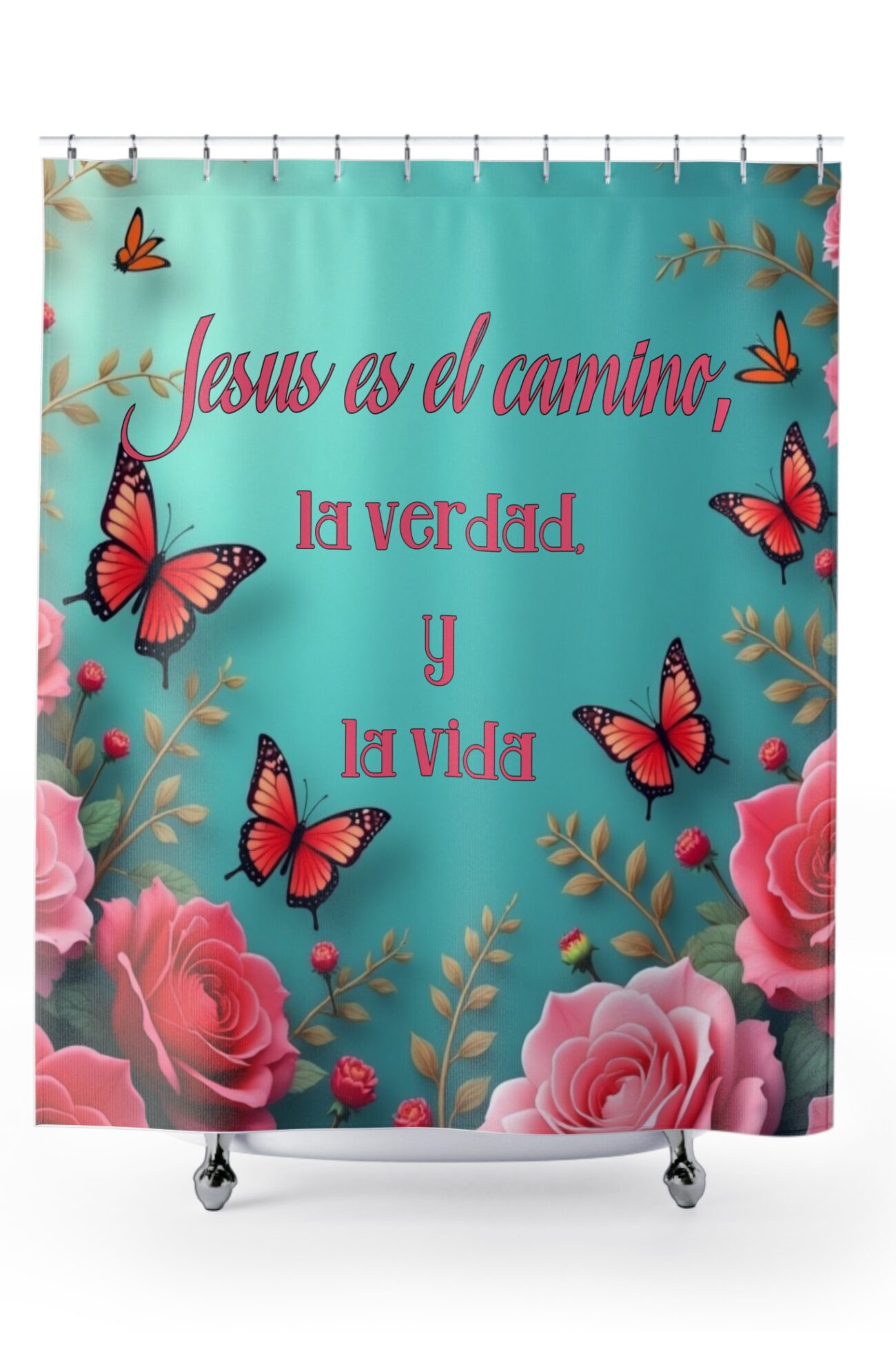 Jesus es el Camino la Verdad y la Vida Cortina para Baño 71"x74"