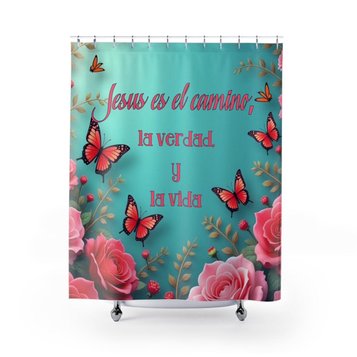 Jesus es el Camino la Verdad y la Vida Cortina para Baño 71"x74"