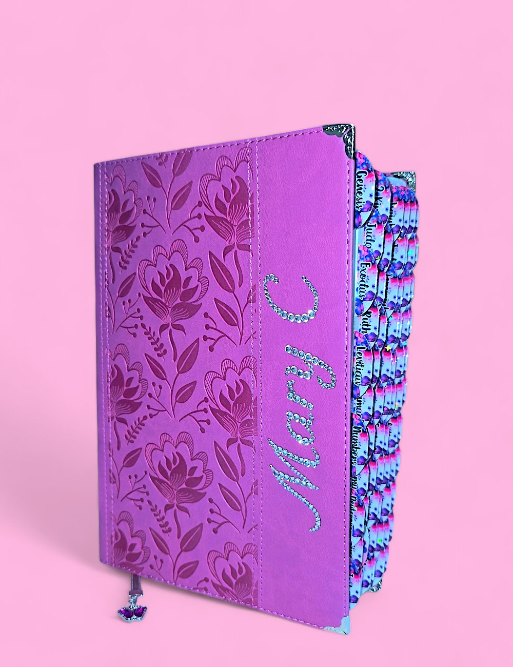 A Woman After God's Own Heart Bible NKJV with Name with Rhinestone