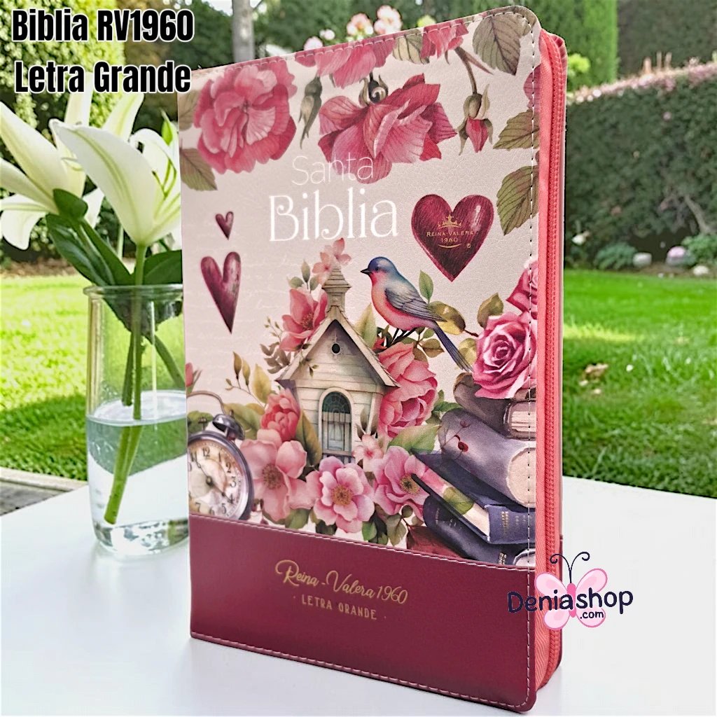 Biblia Personalizada Roja Mi Casa Y Yo - Letra Grande de 12 Puntos - Reina Valera 1960 - Tamaño Regular con Cierre - Español