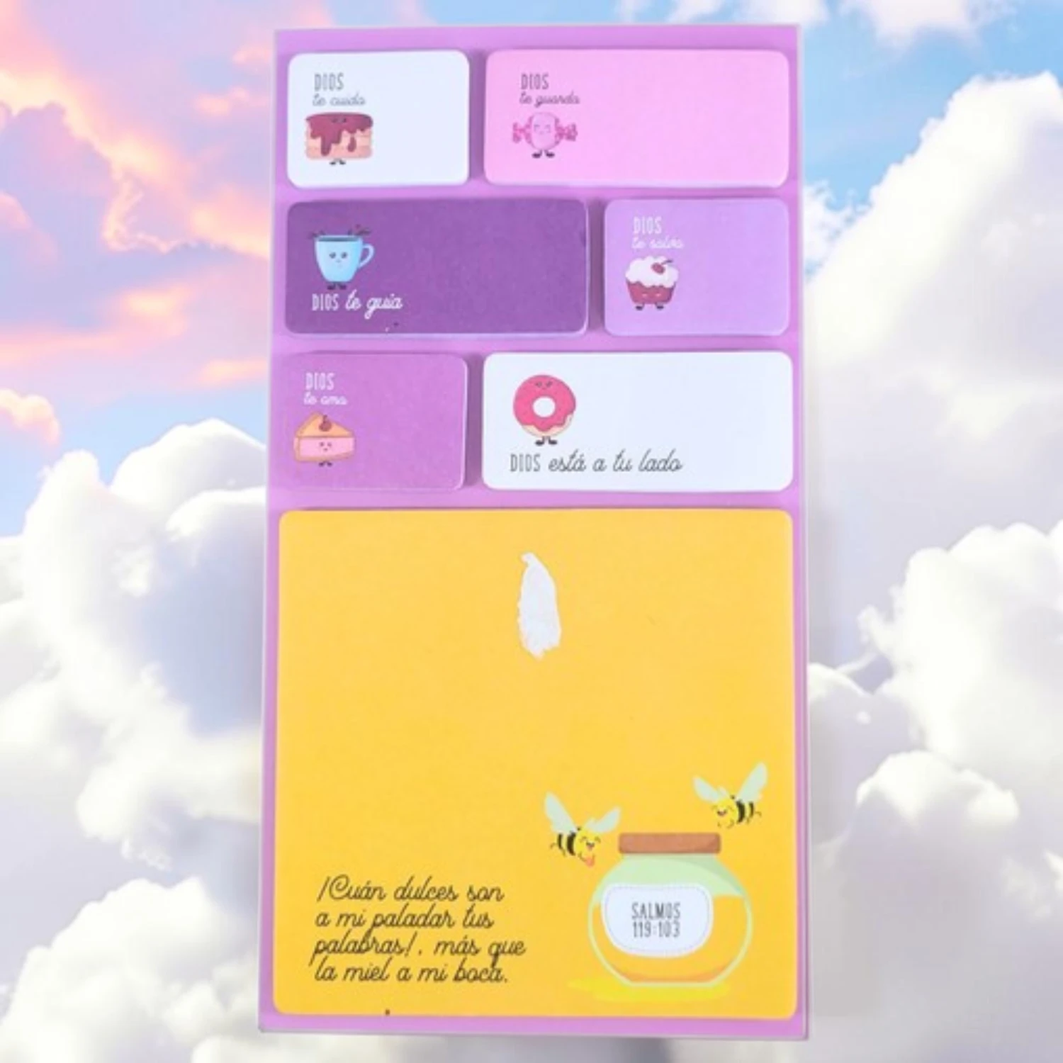 Sticky Notes "Dulce" – Set de 7 Notas Adhesivas con Versículos Bíblicos