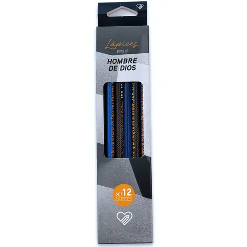 Set de 12 Lápices con Versículos: Hombre de Dios