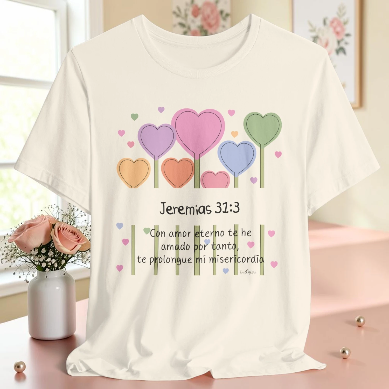 Con Amor Eterno Te He Amado | Camisa Cristiana Floral Premium