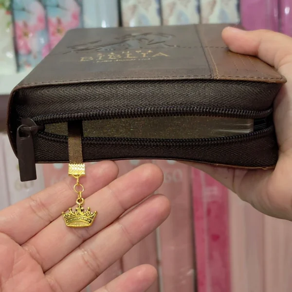 Biblia Personalizada Leon de Juda - Letra Grande de 11 Puntos - Reina Valera 1960 - Tamaño Compacta con Cierre - Español