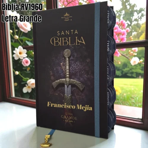 Biblia Personalizada de Espada - Letra Grande de 12 Puntos - Reina Valera 1960 - Tapa Dura - Tamaño Regular - Español