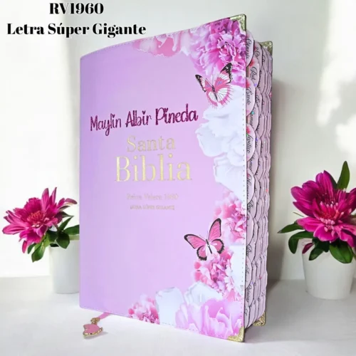 Biblia-Personalizada-Rosada-de-Mariposas-Letra-Super-Gigante-de-19-Puntos-Reina-Valera-1960-Tamano-Grande-Espanol.webp Biblia Personalizada Rosada de Mariposas - Letra Super Gigante de 18 Puntos - Reina Valera 1960 - Tamaño Grande - Español