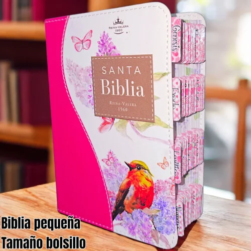 Deniashop.com-5.webp Biblia Personalizada Mini Rosada - Letra Pequeña de 8 Puntos - Reina Valera 1960 - Tamaño Bolsillo - Español